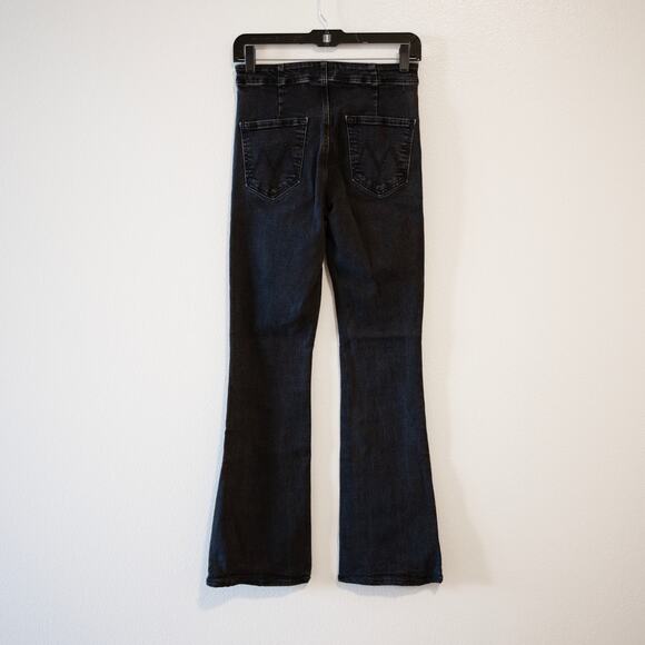 Mother The Hollywood Pixie Cruiser Flare Jeans Baa Baa Black Sheep SZ 28 - Picture 4 of 8